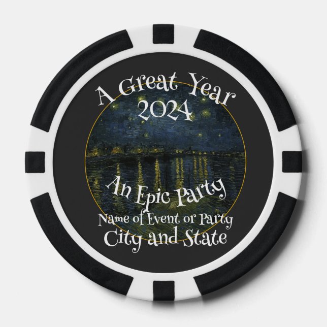 Party A Great Year An Epic Party Matching 2051 Poker Chips (Front)