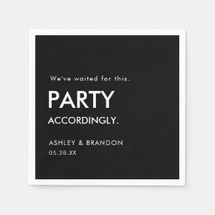 Party Accordingly Funny Wedding Bar Napkins