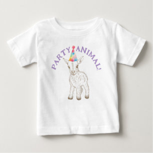 Party Animal Baby Shirt – Funny Goat Birthday Tee