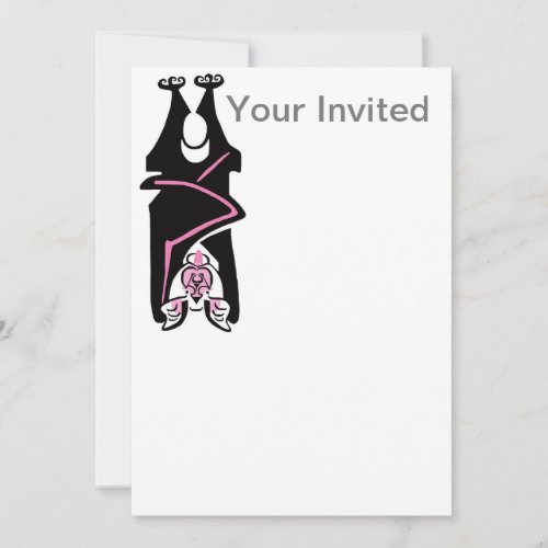 Party animal  BAT Crazy _Nature _ Invitation