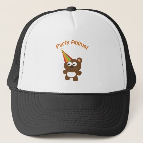Party animal bear trucker hat