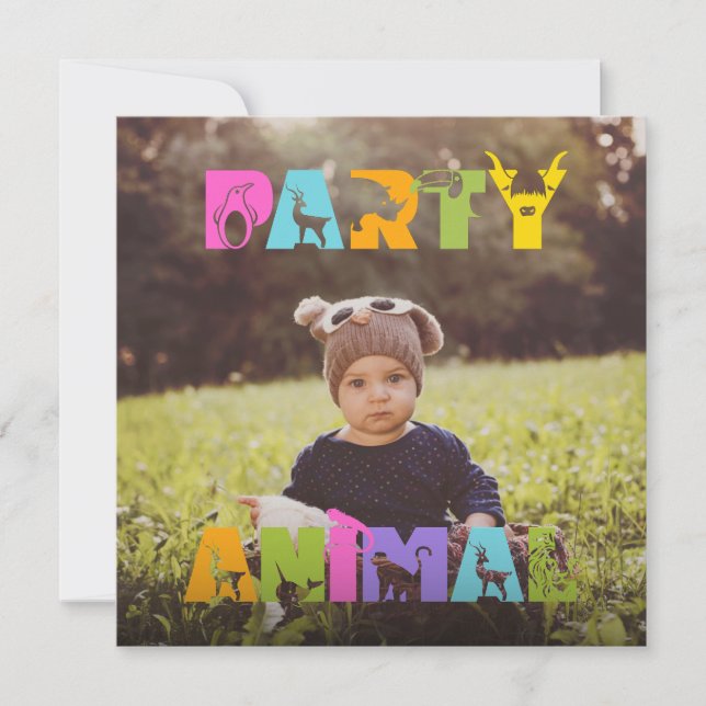 Party Animal Birthday  Invitation (Front)