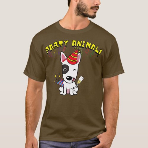 Party Animal Bull Terrier T_Shirt