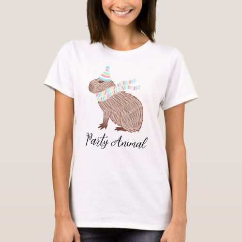 Party Animal Capybara Birthday T_Shirt