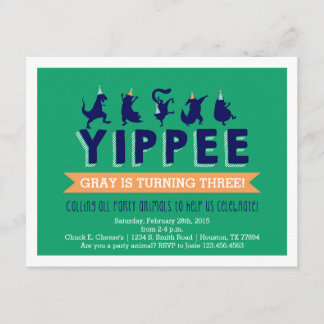 Party Animal Children's Birthday Invitation