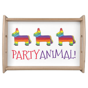 PARTY ANIMAL! Cinco de Mayo Rainbow Donkey Piñata Serving Tray