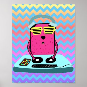Party Animal Cool Dj Dog Poster by Crosier at Zazzle