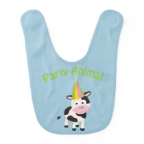 Party animal! Cow Bib