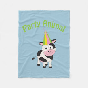 Party animal! Cow Fleece Blanket