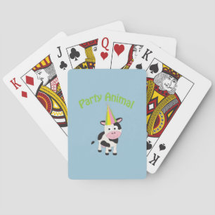 Party animal! Cow Poker Cards