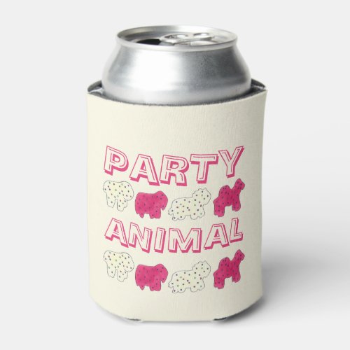 PARTY ANIMAL Crackers Cookies Circus Zoo Birthday Can Cooler