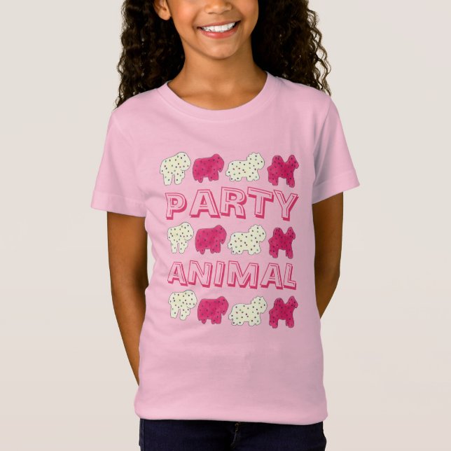PARTY ANIMAL Crackers Cookies Circus Zoo Birthday T-Shirt (Front)
