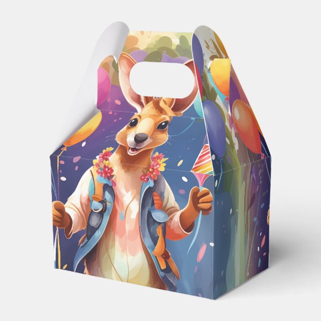 Party Animal Cute Kangaroo v3 |  Favor Boxes (Front Side)