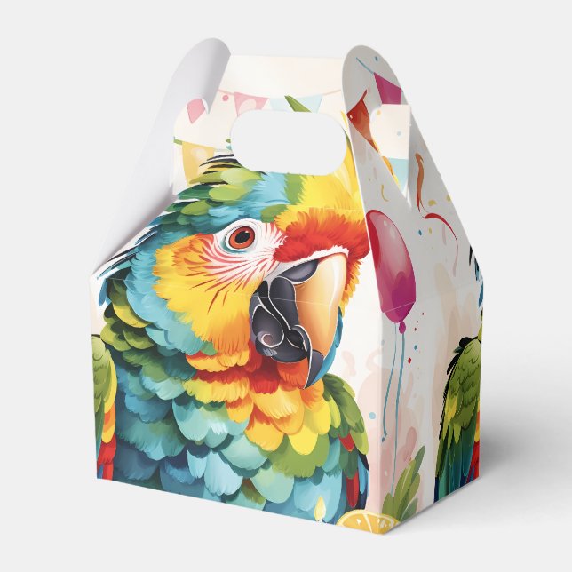 Party Animal Cute Parrot v1 |  Favor Boxes (Front Side)