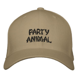 PARTY ANIMAL EMBROIDERED BASEBALL CAP