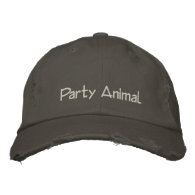 Party Animal Embroidered Baseball Caps