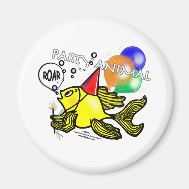 Party Animal Fish Magnet (Front)
