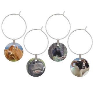 Party Animal Fun Wine Charm