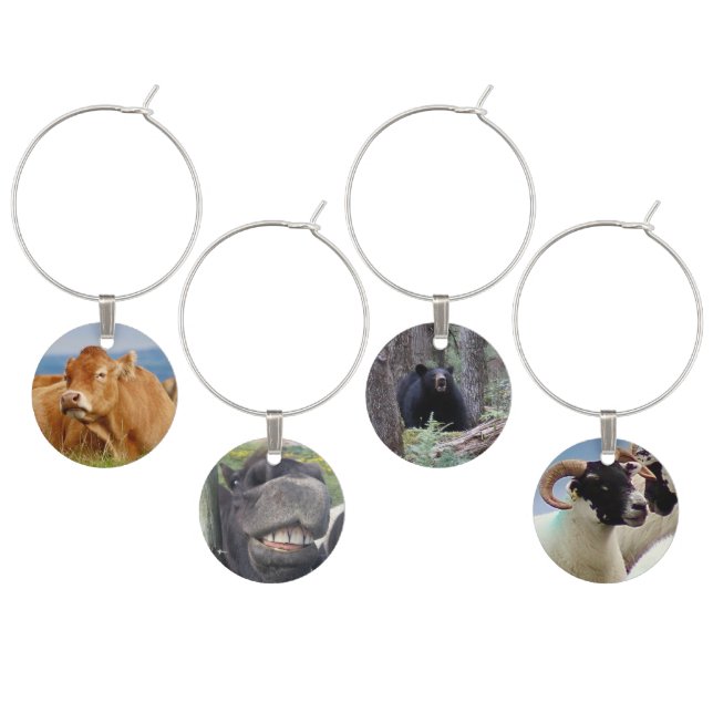 Party Animal Fun Wine Charm (Staggered)