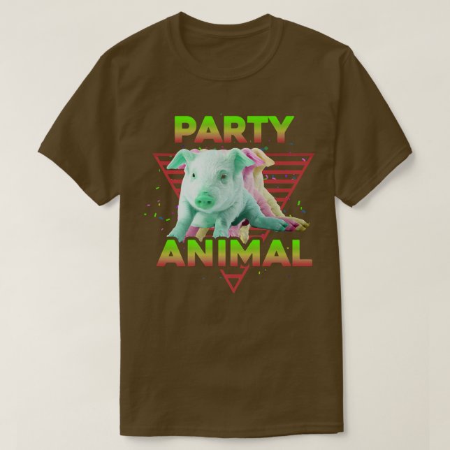 PARTY ANIMAL Funny Pig Lover Girls Boys Kids Farme T-Shirt (Design Front)