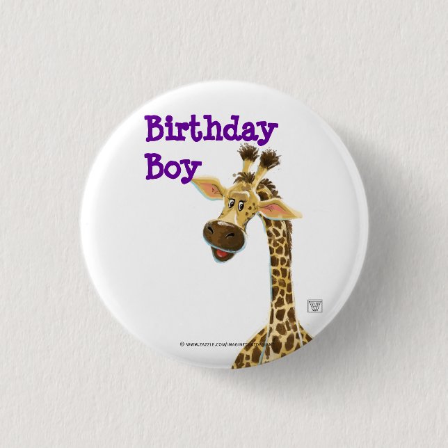 Party Animal Giraffe Button (Front)