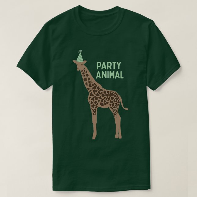 Party Animal Giraffe Dullish Giraffe T-Shirt (Design Front)