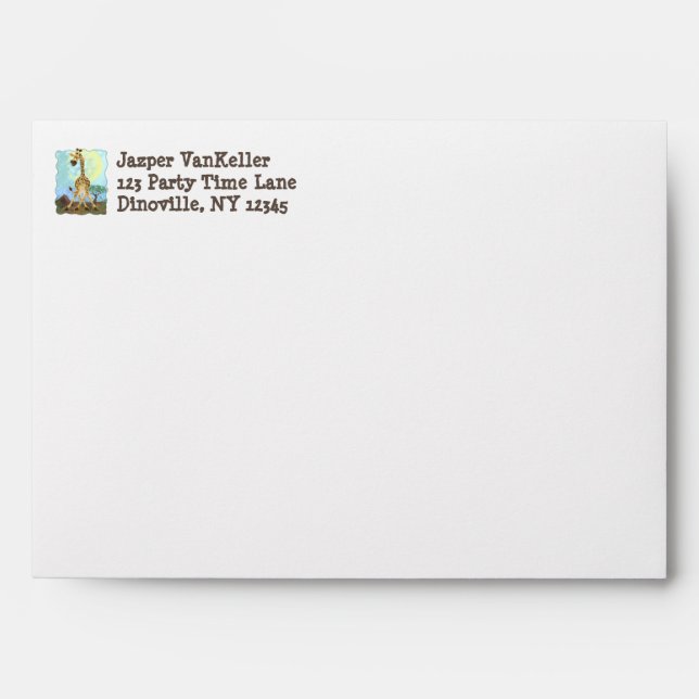 Party Animal Giraffe Envelope (Front)