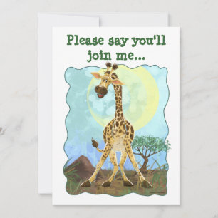 Party Animal Giraffe Invitation