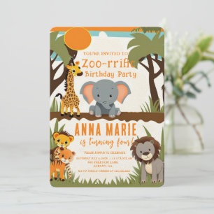 Party Animal Kids Birthday Invitations – Custom