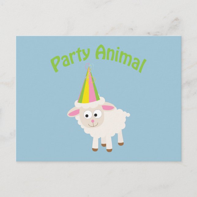 Party Animal! Lamb Postcard (Front)