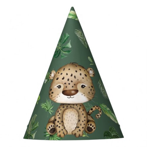 Party Animal Leopard Cheetah Wild One Jungle Boy Party Hat