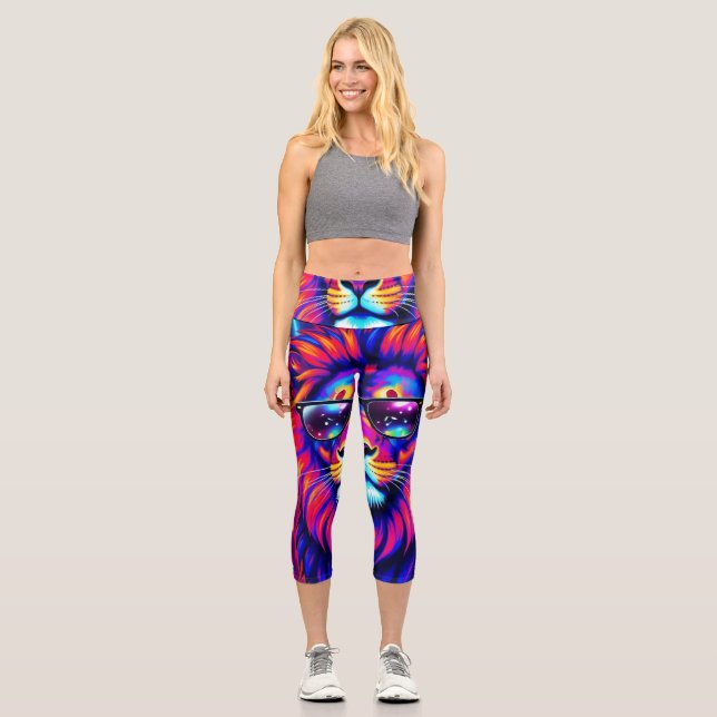 PARTY ANIMAL, LION CAPRI LEGGINGS (Front)