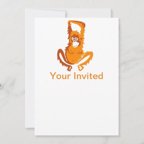 Party animal _Orangutan _ Endangered animal _ Invitation