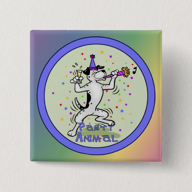 Party Animal Pinback Button (Front)