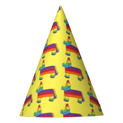 Party ANIMAL Rainbow Donkey Piata Birthday Fiesta Party Hat