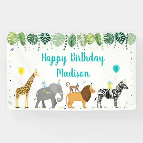 Party Animal Safari Birthday Banner