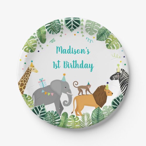 Party Animal Safari Jungle Birthday Paper Plates