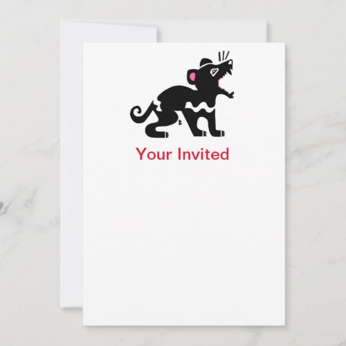 Party animal _Tasmanian devil_Wildlife _ marsupial Invitation