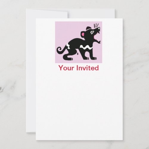 Party animal _Tasmanian devil_Wildlife _ marsupial Invitation