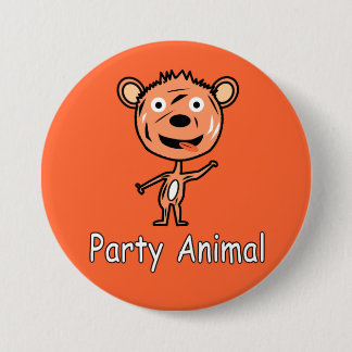 Party Animal Tiger Pinback Button