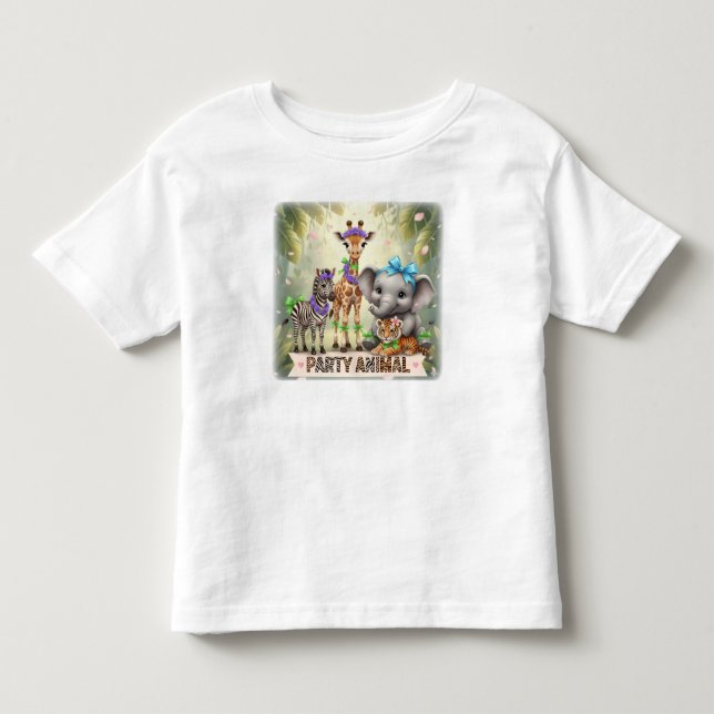 Party Animal Toddler Jersey T-Shirt Unisex fit (Front)