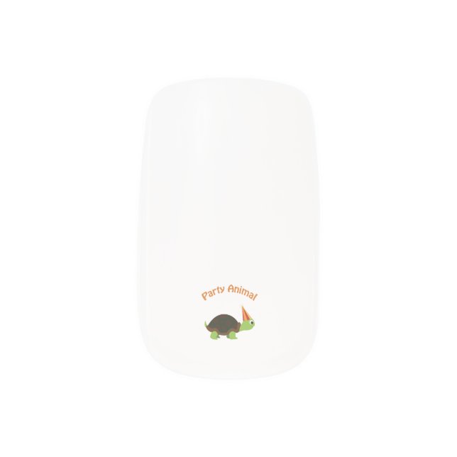 Party Animal Turtle Minx Nail Wraps (Right Thumb)
