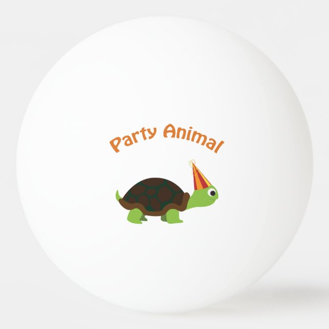 Party Animal Turtle Ping-Pong Ball (Front)