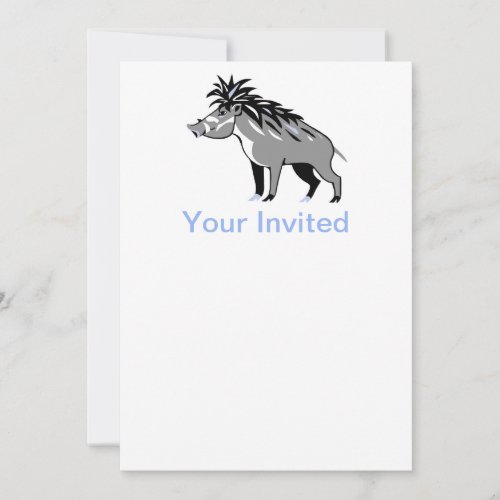 Party animal Warty pig _ Warthog _ Nature_ Invitation