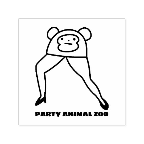 Party Animal Zoo Long Legs Monkey Self_inking Stamp