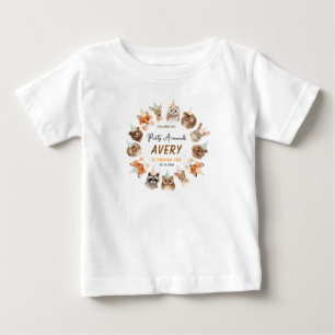 Party Animals 2nd Birthday Cute Jungle Animal Baby T-Shirt