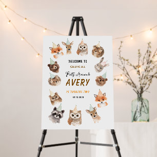 Party Animals 2nd Birthday   Cute Jungle Animal Foam Board