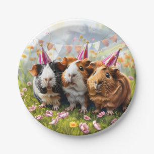 Party Animals - 3 Guinea Pigs Paper Plates