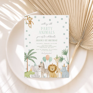 Party Animals Birthday Invitation