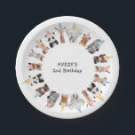 Party Animals Birthday Paper Plates<br><div class="desc">Celebrate your little one's birthday in style with these party animal themed paper plates featuring a fun wreath design made of adorable baby animals with party hats.</div>